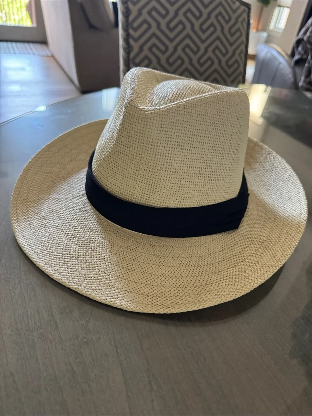 Classic Man made material Fedora Hat with Black Band